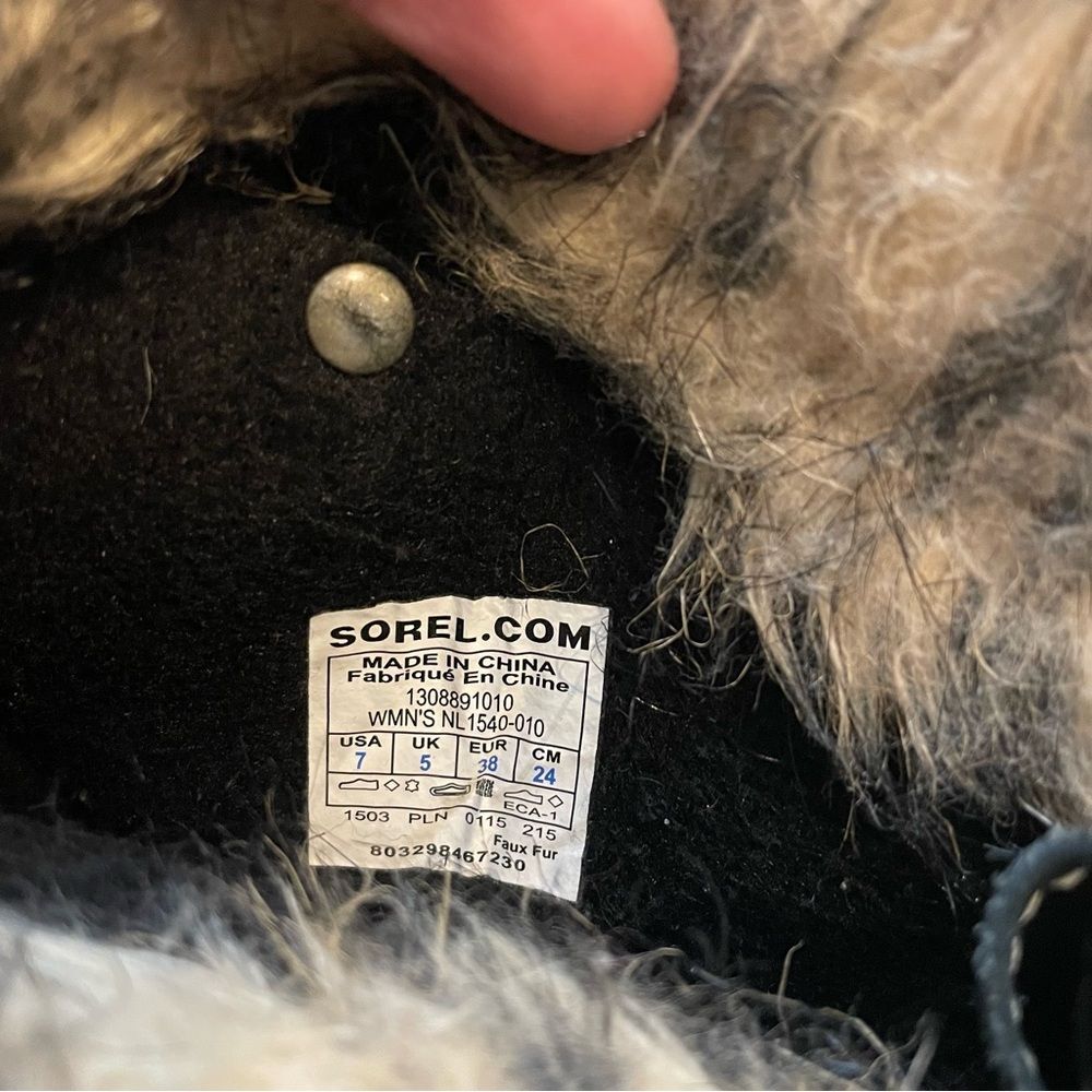 SOREL Joan of Arctic Quarry Black Waterproof Suede Winter Snow Boots - Picture 11 of 11